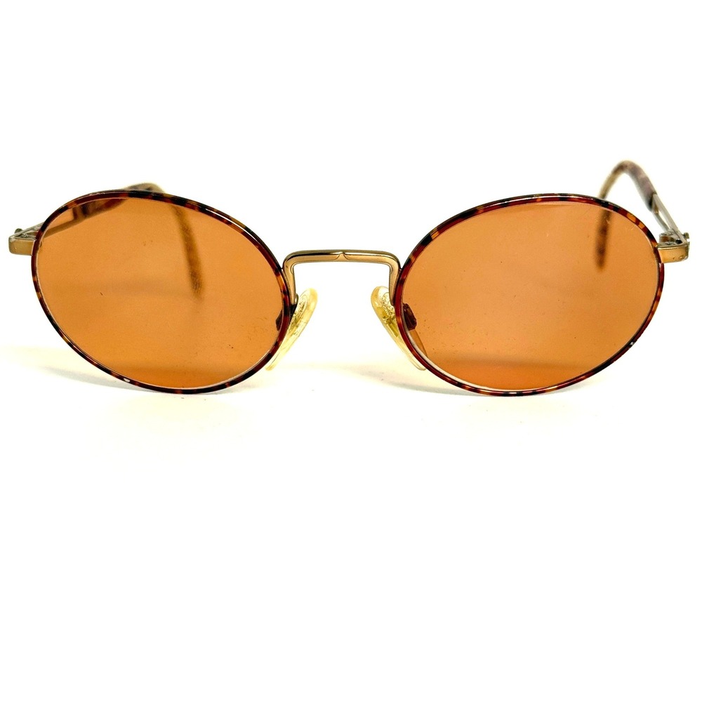 Sergio Tacchini S.T. 1003-S T805 Oval Sunglasses Gold Tortoise Italy 135 Vintage